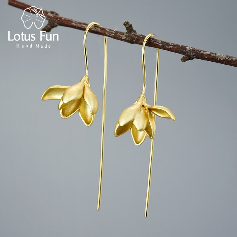 Brinco Pendente - Flor de Lotus - Lotus Fun
